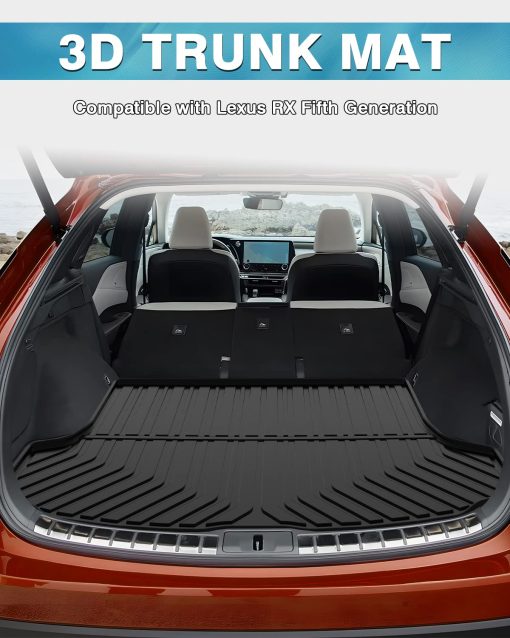 Forro de carga Mixsuper para Lexus RX 350 RX 350 h RX 500h 2023-2024, Tapete para maletero para Accesorios de Lexus RX Forro de carga Negro - Imagen 2