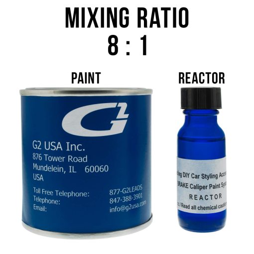 Sistema de Pintura para Calibradores de Frenos de Alta Temperatura G2 ROJO G2160 - Alto Brillo - Imagen 4