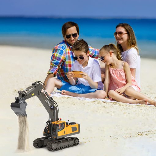 DDAI Excavadora de Control Remoto para Ninos de 8-12 anos Mejores Ideas de Regalo para nino de 3 4 5 6 7 8 9 10+ Anos Excavadoras de Construccion RC Recargables Vehiculos de Ingenieria con Pala de Metal - Imagen 2