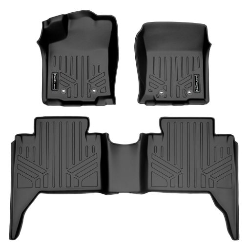 Tapetes a medida MAXLINER 2 filas de piso Negro Compatible con Toyota Tacoma Double Cab 2018-2022
