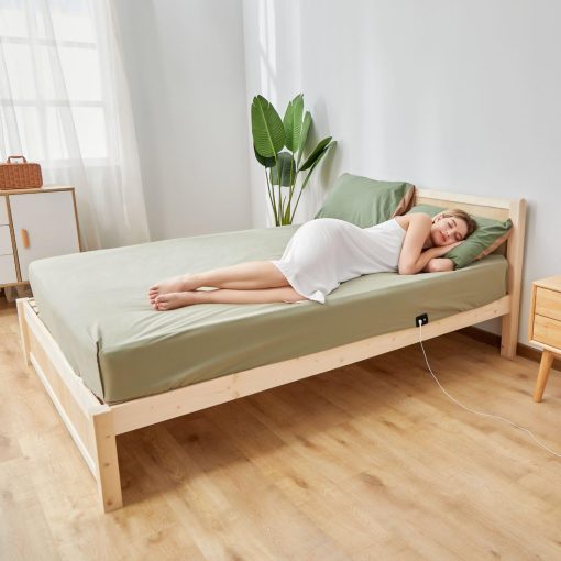 Sabana de conexion a tierra, 95% algodon y 5% de fibras de plata, reduce la inflamacion, el insomnio y el dolor, tamanos Twin/Full/Queen/King (King (78" X 80")) - Imagen 4