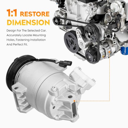 Compresor de aire acondicionado con embrague de A/C para Chevy City Express 2.0L 2.0 2015-2018, Nissan NV200 2013-2021 - Imagen 3