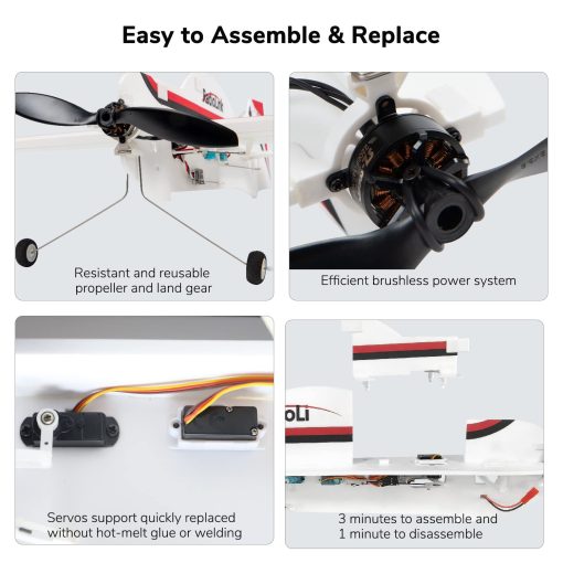 Avion RC A560 de ATA HOBBY con 6 Modos de Vuelo, Facil de Volar, Aviones RC RFT con Control Remoto de 2.4Ghz, FC Gyro Byme-A, Motor Sin Escobillas para Ninos, Ninas, Adultos, Principiantes o Experimentados - Imagen 9