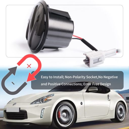Luces intermitentes secuenciales LED para Nissan 370z Z34 2009-2020, 350z Z33 2003-2009 Lamparas de senal de giro 26160-1EK0A 26165-1EK0A, Lente ahumado 2 piezas - Imagen 6