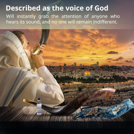 Conjunto de Shofar Israeli ProShofar, Cuerno de Kudu Natural, Shofar Kosher Tradicional Yemenita Instrumento Musical para Ceremonias Espirituales Judias y Sermones Religiosos, Hecho en Israel - Imagen 4