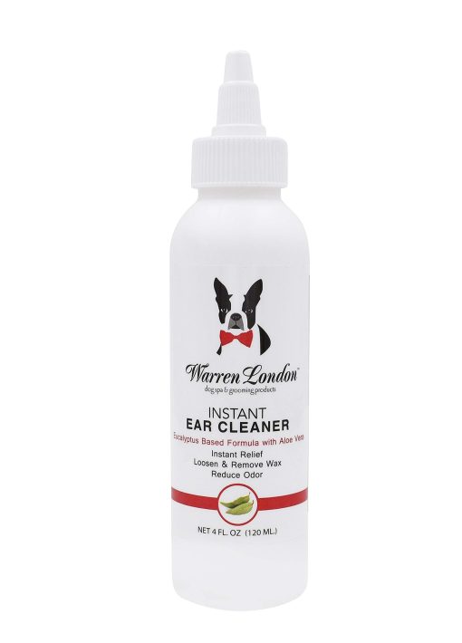 Limpiador instantaneo de oidos para mascotas Warren London - Gotas para oidos de perro con Aloe para prevenir irritacion | Hecho en EE. UU. | 12oz
