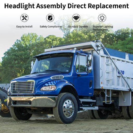 Faros Easyinst para Freightliner M2 2004-2013, Faro de Repuesto Aprobado por DOT y SAE (Izquierdo) - Imagen 7
