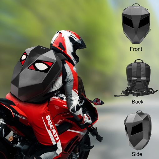 Mochila de Moto LED Crelander Bolsa de Casco Programable Mochila Dinamica para Laptop Bolso de Hombro (pequena) - Imagen 6