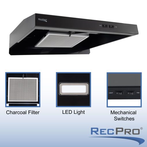 Campana de Cocina para RV RecPro con Luz | 22" | Extractor de Aire | Acero Inoxidable (Acero Inoxidable) - Imagen 2