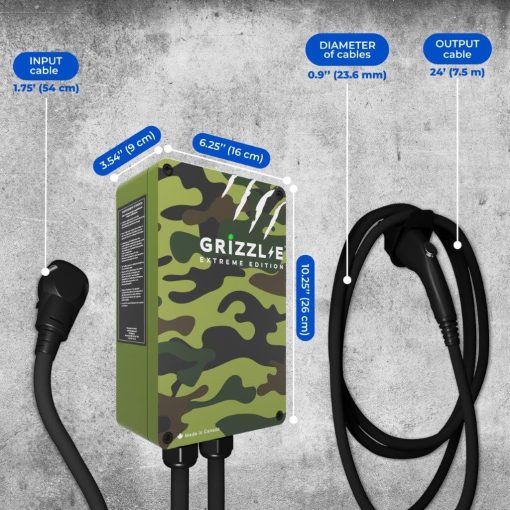 Cargador de Vehiculo Electrico Grizzl-E Nivel 2 240V / 40A Certificado UL y Energy Star Carcasa de Metal Estacion de Carga Rapida de Coche Electrico Interior/Exterior, Enchufe NEMA 14-50, Edicion Extreme - Imagen 5