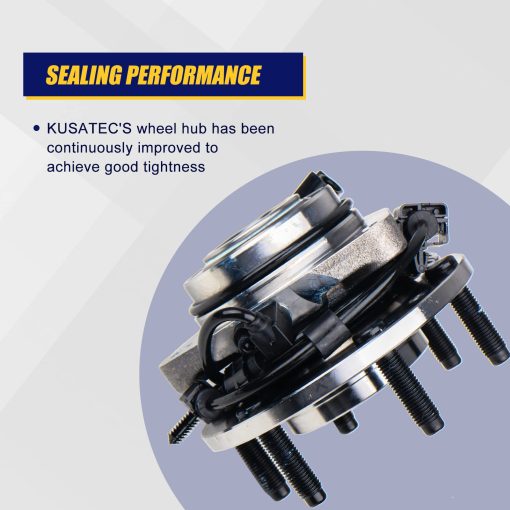 KUSATEC 513188 Ensamblaje de Buje y Cojinete de Rueda Delantera para Chevy Trailblazer 02-09, Chevy SSR 03-06, GMC Envoy 02-09, Isuzu Ascender 03-08, Buick Rainier 04-07, SAAB 9-7X 05-09, 6 Pernos C/ABS - Imagen 5