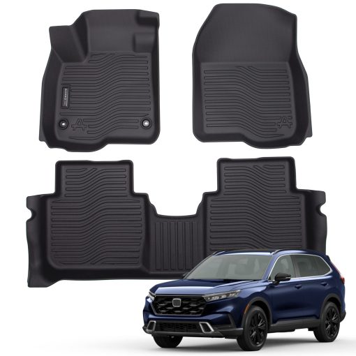 Tapetes para piso Auxko para Honda CR-V 2023 2024 (Incluye Hibrido) Forros de Goma TPE Accesorio para Honda CRV 2023 2024 Incluye Hibrido Antideslizante Negro