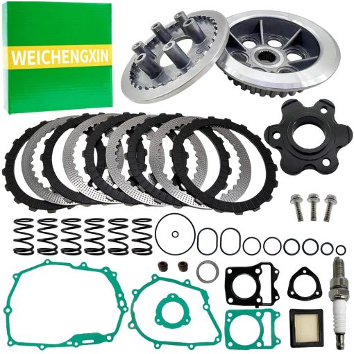 Kit de Embrague Centro Cubo Interno Placa de Presion Exterior y Juego de Juntas Completo Compatible con Honda Grom 125 MSX125 2014-2020 Monkey Z125M Z125MA 2019-2021