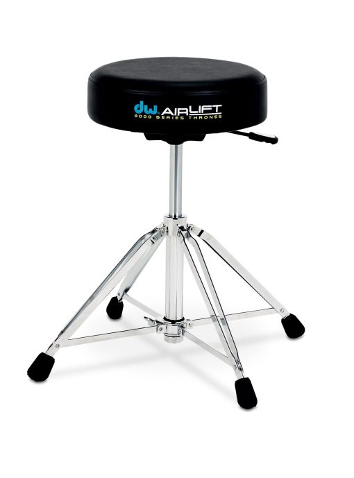 Banqueta DW CP9100AL Serie 9000 de Alta Resistencia con Elevacion de Aire y Asiento Redondo, Negro