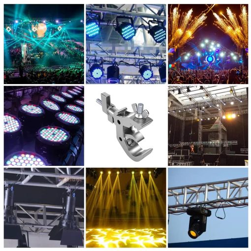 Kit de 4 Abrazaderas de Luz para Escenario Resistentes, Capacidad de Carga de 440lb, Abrazaderas de Aleacion de Aluminio, Ajuste para Truss de 1.6-2.0 Pulgadas para Luces de DJ Proyector Luces Par - Imagen 6