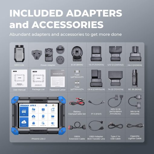 TOPDON Phoenix Lite 2, Escaner de Diagnostico Automotriz Inalambrico, Codificacion de ECU, Actualizacion Gratuita de 2 Anos, Hasta 34 Servicios de Reinicio, Escaneo Completo de Sistemas, AutoAuth para FCA SGW - Imagen 8