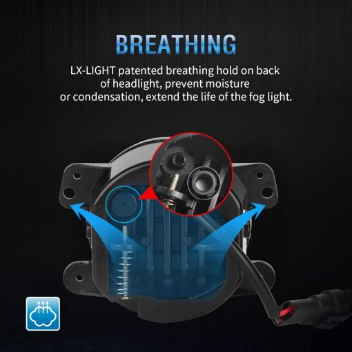 LX-LIGHT 60W 4 Pulgadas Luces LED de Niebla ambar para Parachoques Delanteros de Reemplazo para Wrangler JK Unlimited JK 2007-2018 - Imagen 3