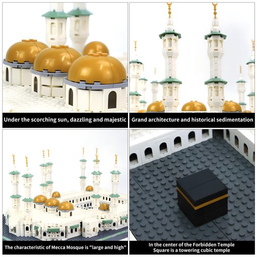 Set de bloques de construccion de la Gran Mezquita de La Meca Modelo Arquitectonico Islamico Juguetes Regalos Musulmanes Eid para Niños Adultos 2291 Piezas - Imagen 4