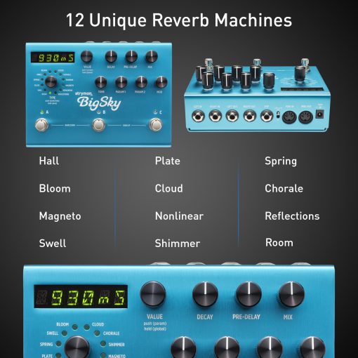 Pedal de Efectos de Guitarra Strymon BigSky Multi Reverb con 12 Maquinas de Reverb unicas para Guitarra Electrica y Acustica, Sintetizadores, Vocales y Teclados - Imagen 4