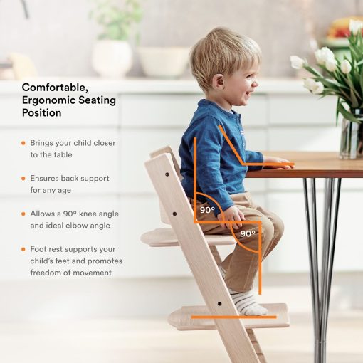 Silla Stokke Tripp Trapp en Serene Pink - Silla Ajustable y Convertible para Bebes, Ninos y Adultos - Conveniente, Comoda y Ergonomica - Diseno Clasico - Imagen 5