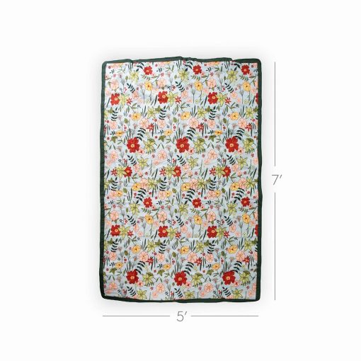 Manta de exterior Little Unicorn Primrose Patch | 100% Poliester | Resistente al agua | Facil de limpiar | Material lavable | Facil de transportar | Para bebes y ninos pequenos | Lavable a maquina | 5' x 7' - Imagen 2