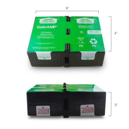 Reemplazo de Bateria SafeAMP UPS 9Ah, 24VDC Compatible con Modelos de UPS de APC BR1000G, BX1350M, BN1350G, BX1000G, BX1300G - Imagen 3