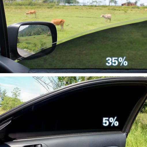 Pelicula de tinte para ventanas TOYOCO para autos, Pelicula de privacidad para ventanas de automoviles, Parasol para parabrisas delantero de automovil, Bloqueo de calor y rayos UV y resistente a los aranazos, Pelicula negra para oscurecer el parabrisas del automovil - Imagen 2