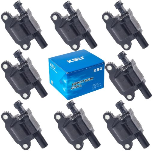 KSU Compatible con 12611424 Pack de Bobinas de Encendido Tahoe Silverado Impala Cadillac CTS Chevy GMC Pontiac Yukon Buick Allure Lacrosse SSR Canyon Savana Hummer Grand Prix Saab Express 1500 2500 (Paquete de 8)