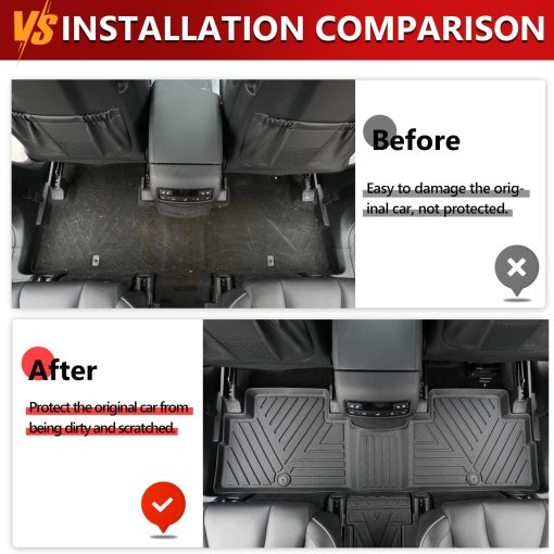 Forro para maletero Xipoo compatible con Hyundai Palisade 2020-2024 con alfombra trasera para respaldo y alfombra para piso - Accesorios para Hyundai Palisade (Forro para maletero de respaldo y alfombra para piso) - Imagen 2