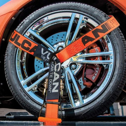 VULCAN Correa de Amarre para Automovil con Ganchos Retractiles - Estilo Lasso - 2 Pulgadas x 96 Pulgadas - Paquete de 4 - Serie PRO - Capacidad de Trabajo Segura de 3,300 Libras - Imagen 9