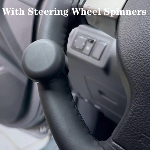 Controles manuales para conductores discapacitados, equipo de ayuda ajustable para conducir con discapacidad, controles manuales para vehiculos para discapacitados/ asistente de pedales de freno de coche, kit de dispositivo de alta gama con volantes giratorios - Imagen 6
