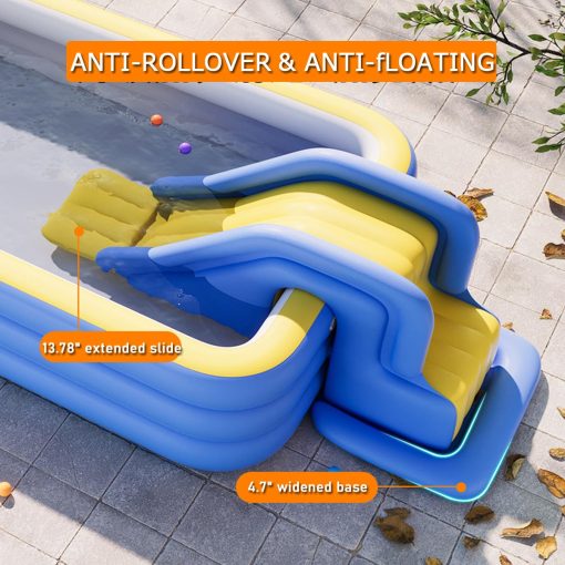 Resbaladilla Inflable para Piscina, Juego Acuatico de Verano, Escalera Trampolin Universal para Piscina en Casa - Imagen 3