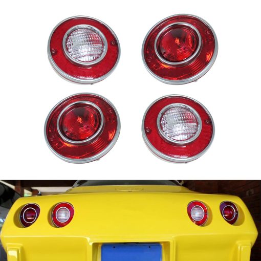 Conjunto de 4 luces traseras rojas y luces de respaldo compatibles con el Corvette C3 1975-1979