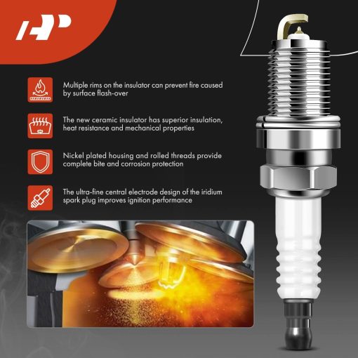 Paquete de 2 Bobinas de Encendido y 8 Bujias de Iridio Compatible con Toyota Camry 1994-1996, Celica 1991-1992, MR2 1992 y Lexus SC400 1992-1997, 2.2L 4.0L, Reemplaza# 1950074040, 9091902197 - Imagen 5