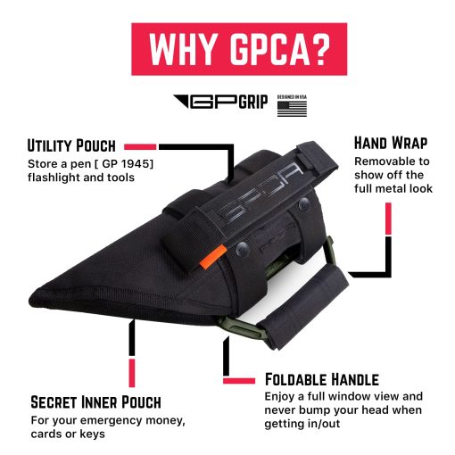 GPCA - Mango de agarre GP Grip PRO, Asas de aluminio plegables patentadas para Jeep Wrangler 4xe, JL, JT, JK, Sport, Sahara, Rubicon y Gladiator 4DR/2DR 2007-2023, 2 Paquetes, Verde Militar - Imagen 3