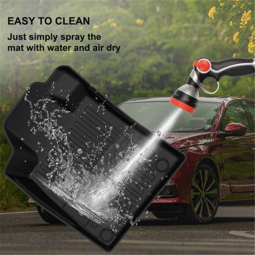 Tapetes para piso KIWI MASTER Compatible con Accesorios Nissan Altima 2019-2024 Juego de Tapetes para Todos los Climas en TPE para Asientos Delanteros y Traseros Negro - Imagen 6