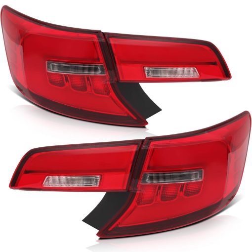 Conjunto de Faro Trasero de Repuesto LSAILON para 2012-2014 para Toyota Camry Carcasa Negra Lente Roja