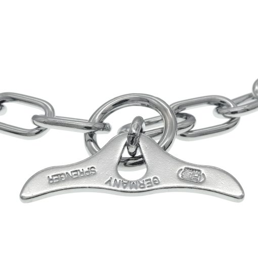 Collar de adiestramiento profesional para perros Herm Sprenger de acero cromado para ahorro de pelaje con eslabones medianos y cierre de palanca, para perros pequenos, medianos y grandes, cadena de correccion deslizable fabricada en Alemania (26 pulgadas (65 cm)) - Imagen 6