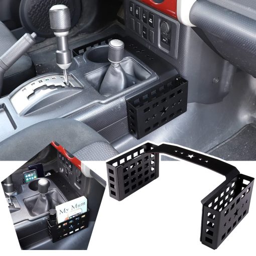 Bolsa de almacenamiento de consola central lateral para coche YUECHI para Toyota FJ Cruiser 2007-2021 (estanteria de almacenamiento central)