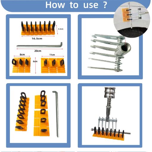 Juego de Herramientas de Reparacion de Abolladuras para Carro 159pcs NIUVOCY, Kit de Gran Tamano de Extractor Deslizante y Barras de Reparacion de Abolladuras, Elevador de Abolladuras de Carro sin Pintura Removedor de Granizo, un Juego Completo de Herramientas de Reparacion de Abolladuras para Taller de Reparacion de Autos Profesional - Imagen 8