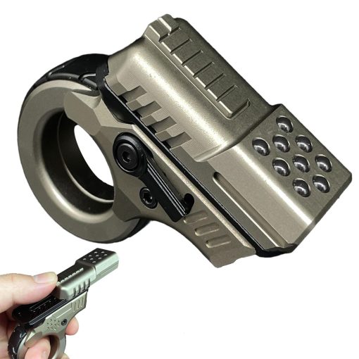 Anillo Fidget Slider de Rueda de Trinquete de Aleacion Zoom EDC Juguetes Fidget de Metal Multifuncion Herramienta ADHD para el Estres de Adultos Regalos para Padre y Novio (Arenoso)