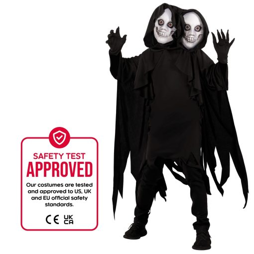 Disfraz de Ghoul para Ninos, Disfraz Cool Ghoul, Disfraz de Halloween para Ninos Escalofriante, Disfraces de Cara de Fantasma Para Ninos, Disfraz de Demonio para Ninos - Imagen 4