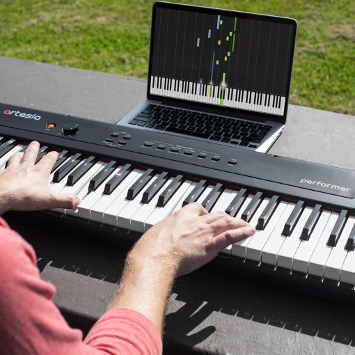 Piano Digital Portatil de 88 Teclas Artesia, Teclado Electrico con Teclas Sensibles a la Velocidad de Tamano Completo, Paquete para Principiantes con Pedal Sustain, Estante de Musica y Clases de Piano Gratis de TakeLessons & Melodics - Imagen 6