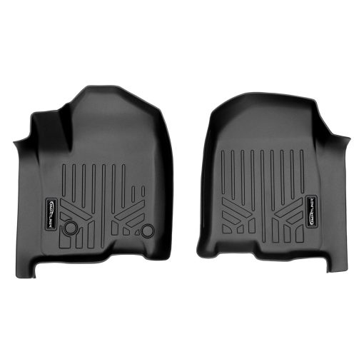 SMARTLINER Tapetes de Piso para 1ra Fila Compatible con Silverado/Sierra 1500 2019-2022 y 2500/3500 HD 2020-2022 Doble y Cabina Crew Negro