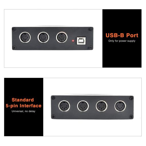 CAMOLA MIDI Thru 6 Box USB MIDI Interface 1-in 6-out MIDI Thru Box MIDI Splitter - Imagen 4