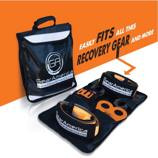 Kit Completo de Recuperacion Todo Terreno GearAmerica 9 Toneladas | Correa de Remolque + Protector de arbol + Polea de Bloqueo Resistente + Grilletes en D + Bolsa Amortiguadora de Linea de Malacate + Guantes | Accesorios Definitivos para el Rescate 4x4 - Imagen 7