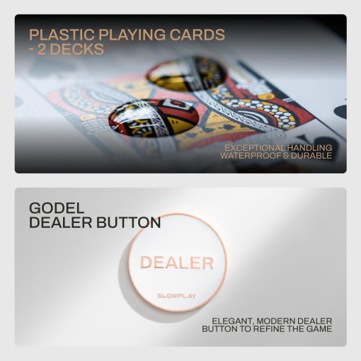 Set de Fichas de Poker de Ceramica SLOWPLAY Godel para Texas Hold'em, 500 PCS [con Valores Numerados], 43mm y 12g Cada uno | Incluye un Estuche de Fichas de Alta Gama con Cubierta de Policarbonato Aleman Extra Resistente - Imagen 5