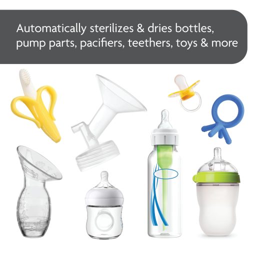 Esterilizador y Secador de Biberones Baby Brezza ?? Esterilizacion con Vapor Electrico - Ajuste Universal - Chupones, Botellas de Vidrio, Plastico y para Recien Nacidos - Imagen 2