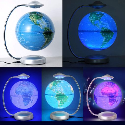 Globo Flotante, Rotacion 3D con Luz LED, Globo de Levitacion Magnetica Flotante, Mapa del Mundo Flotante para Aprendizaje y Educacion, Decoracion de Escritorio y Hogar, Adornos Creativos - Imagen 2