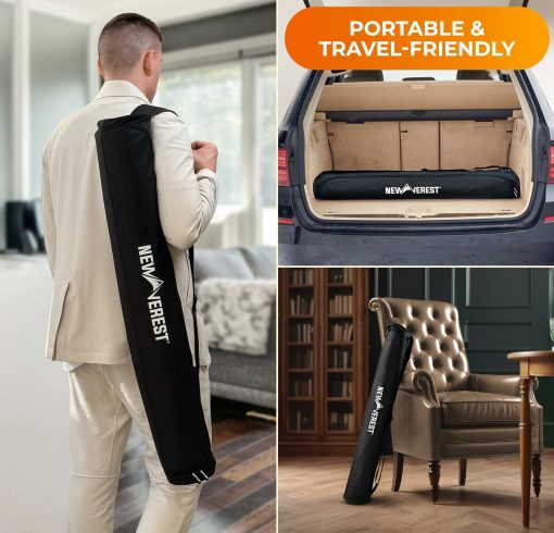 Tapete de Poker Newverest 70" x 35", Tapete Texas Hold'em para Noches de Juegos en Casa con hasta 10 Jugadores, Blackjack, Casino | Cubierta de Poker para Mesas en Bolsa de Almacenamiento con Cremallera con 8 Posavasos en Caja de Regalo - Imagen 4